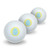 GRAPHICS & MORE Cute Blue Easter Egg with Daisies Novelty Golf Balls 3 Pack