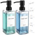GMISUN Glass Soap Dispenser with Stainless Steel Pump, 12Oz Kitchen Hand and Dish Soap Dispensers Set, 2 Pack Clear Soap Dispenser, Refillable Hand Soap Dispenser Bathroom, Modern Liquid Pump Bottle