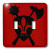 3dRose lsp_45396_2 Black Medieval Armor On A Red Background Toggle Switch