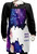 Ambesonne Celestial Apron, Aquarius Zodiac with Sign and Cosmos Long Haired Starry Hair Woman, Small Apron Bib with Adjustable Ties for Baking Painting, Small Size, Violet and Multicolor