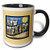 3dRose 170357_4 Greetings From New Mexico Scenic Postcard Reproduction Two Tone Mug, 11oz, Black