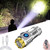 Three-Eyed Monster Mini Flash Super Power Flashlight - 2024 New Three-Eyed Monster Mini Flashlight,Portable Mini Strong Light LED Flashlight,Rechargeable Waterproof Flashlight (Silver)
