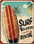 Vintage Metal Tin Sign, Surf Board Rental Surfing Tin Sign Wall Art, Metal Welcome Sign, Hangings Room Art Decor, Retro Art Home Bar Garage Decor for Men 12x16 Inches
