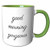3dRose 261276_7 Good morning gorgeous, Green Mug 11 oz