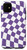 iPhone 11 Purple And White Checkered Wavy Checkerboard Pattern Phone Case
