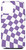 iPhone 13 Pro Max Purple And White Checkered Wavy Checkerboard Pattern Phone Case
