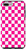 iPhone 7 Plus/8 Plus Hot Pink and White Checkered Checkerboard Pattern Case