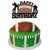 Gyufise 1Pc Football Cake Topper Rugby Ball Happy Birthday Cake Decorations for Bowl Party Decor Touchdown Sport Themed Game Day Party Supplies Decorations