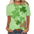 HGps8w St Patricks Day Womens Gradient Short Sleeve Summer T-Shirts Shamrock Graphic Tees Casual Crewneck Irish Clover Tops