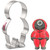 LILIAO Astronaut Cookie Cutter, 5.1"and 4.4",Robot Biscuit Bread Sandwich Cutters, Stainless Steel (Astronaut-L)
