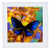 3D Rose Blue Crow Butterfly and Orchid Square Quilt 6 x 6