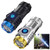 YAWKONT Three-Eyed Monster Mini Flashlight,German Three-Eyed Monster Mini Flash Super Power Flashlight,Rechargeable Flashlights High Lumens Flash LED Light (Black+Silver)