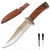 ADCODK Tactical Hunting Knife with Sheath Fixed Blade Survival Bowie Full Tang Knife with Sharpener & Fire Starter for Camping Outdoor Bushcraft