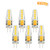LXcom 2W G4 Base LED Bulb 12V AC/DC Light Bulbs(6 Pack)- 20W Halogen Light Bulbs Replacement Warm White 3000K JC T3 Lamp for Chandelier Landscape Lighting Under Cabinet Puck Light