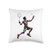 Colorful Pop Art Badminton Player Shuttlecock Badmintoner Throw Pillow