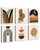 Drsoum Boho Wall Decor Minimalist Bohemain Wall Art Mid Century Modern Abstract ?????? Room Decor Moon Phases Wall Painting For Bedroom Home Decor Set of 6, 8x10in (Framed)
