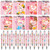 Geyoga 48 Pcs Mini Valentine's Day Notepads Heart Pens Set Includes 24 Pcs Valentine Spiral Notebooks 24 Pcs Cute Cartoon Heart Gel Ink Pen for Kids School Classroom Gift Valentine Day Party Favors