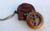 Antique Compass with Leather Case Brass Handmade Pocket Compass Push Button Compass Gift Item