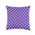 Checkerboard Pattern Picnic Party Checkerboard Pattern Pink and Purple Twirl Check Print Throw Pillow, 16x16, Multicolor