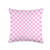 Checkered Checker Classic Checkerboard Pink White Pattern Throw Pillow