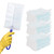 Feather Duster Refills - Duster Kit Unscented Dusters for Cleaning, Heavy Duty Duster Refills, Designed to Fit Dusters for Multi-Surface Dusting (3 Handle + 30 Count)