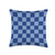 Blue Checkered, Checkerboard Aesthetic Danish Pattern Throw Pillow