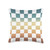 Retro Vintage Classic Checkered Checkerboard Pattern Checker Throw Pillow