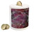 Ambesonne Marble Piggy Bank, Psychedelic Dark Colors Cloudy Onyx Stone Surface Print, Printed Ceramic Coin Bank Money Box for Cash Saving, Charcoal Grey Magenta