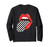 Checkerboard Red Lips Checkered Tongue Out Long Sleeve T-Shirt