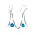 Natural Gemstones 925 Solid Stamped Silver Round Stone Earrings Elegant Handmade Jewelry for Women All Occasions (Swiss Blue Topaz)