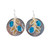 Handcrafted 925 Stamped Silver Gemstone Two-Tone Earrings Elegant Two Stone Design All Occasion Earrings for Women's (Swiss Blue Topaz)
