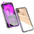 iPhone Xs MAX Case, MISSCASE Ultra Slim Magnet Protective Case with Metal Frame Tempered Glass Back [Magnetic Adsorption Technology] [Support Wireless Charging](Purple & Black + Clear Back)