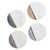 GoCraft Round Marble Coasters for Drinks - Set of 4 Handcrafted Modern Coasters - Multicolor Marble Coasters with Gold Brass Inlay for Your Beverages & Wine/Bar Glasses