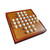 Hoyvo Solitaire Board Game, Jumping Marbles Peg Solitaire, with 33 Wooden Marbles, Built-in Storage Function, Puzzle Card Board Game for Adults and Children