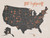 Best Maps Ever State Highpoints Checklist 18x24 Poster (Charcoal & Beige)