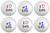 BZANY Father's Day Dad Mix Golf Balls (6 Pack)