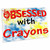 3dRose Blonde Designs Obsessed with - Obsessed with Crayons - Desk Pad Place Mats (dpd-241589-1)