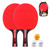 Table Tennis Racket,YIWENG Ping Pong Paddles and Table Tennis Set Pack of 2 Ping Pong Rackets with 3 Balls and Carry Bag for Beginners Boys Girls