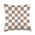 Brown Checkerboard Cool Designs Brown Checkered Checkerboard Throw Pillow, 18x18, Multicolor