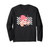 Skeleton Peace Sign Coffee Checkerboard Coffee Checker Long Sleeve T-Shirt