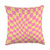Cool Checkered Designs by LOU Classic Checker Checkerboard Wavy Pink Yellow Throw Pillow, 18x18, Multicolor