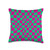 Cool Checkered Designs by LOU Pink and Green Wavy Checker Checkerboard Colorful Throw Pillow, 16x16, Multicolor