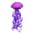 Tomaibaby Paper Lanterns Hanging DIY Lantern Festival Jellyfish Shape Lanterns Decorative Round Hanging Lamps for New Year Party Purple