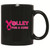 Gift Volleyball for Breast Cancer Awareness Pink Ribbon Volley for a Cure 11oz 15oz Black Coffee Mug