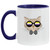 Cool Cat Nonbinary Flag Gender Neutral Subtle Enby Non Binary Enby Cat with Nonbiary flag glasses 11oz 15oz Inner Color Accent Mug