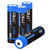 CBJJ 18650 Battery 18650 Rechargeable Battery 3.7 Volts Button Top 3200mAh 18650 Li-ion Battery for Flashlight & Doorbell (4 Pack, Blue)