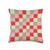 Pastel Pink Checkered, Green Checkerboard Pattern Aesthetic Throw Pillow, 16x16, Multicolor