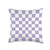 Pastel Purple Checkered, Checkerboard Pattern Aesthetic Throw Pillow, 16x16, Multicolor