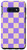 Galaxy S10e White Cream Purple Lilac Checkered Checkerboard Case