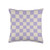 Pastel Purple Checkered, Checkerboard Aesthetic Pattern Throw Pillow, 16x16, Multicolor